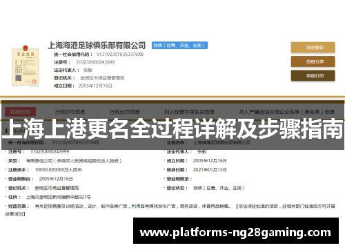 上海上港更名全过程详解及步骤指南